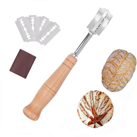 Bread Lame with 5 Replacement Blades,Hand Crafted Bread Lame Dough Scoring Tool,Sourdough Bread Baking Supplies,Bread Knife In Australia - Darrahopens