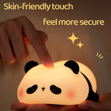 Cute Panda Night Light, Silicone Animal Light, Squishy Dimmable Lamp,Rechargeable Panda Nightlight for Bedroom Nursery