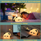 Cute Panda Night Light, Silicone Animal Light, Squishy Dimmable Lamp,Rechargeable Panda Nightlight for Bedroom Nursery