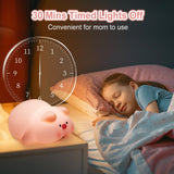 Night Light for Kids, Cute Pig Night Light, 3 Level Dimmable Toddler Night Light, LED Rechargeable Bedside Touch Lamp