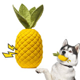 Squeaky Dog Toys for Aggressive Chewer Large Medium Breed Dog, Indestructible Tough Dog Chew Toys with Natural Rubber (Pineapple) In Australia - Darrahopens