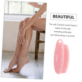 Bath Brush with Hook Scalp Exfoliation Brush Silicone Shower Scrub Adult Massager Silicone Body Scrubber Men Shower Brushes Head