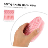 Bath Brush with Hook Scalp Exfoliation Brush Silicone Shower Scrub Adult Massager Silicone Body Scrubber Men Shower Brushes Head