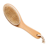 Natural Boar Bristle Body Brush with Contoured Wooden Handle Use regularly for smoother and glowing skin. In Australia - Darrahopens