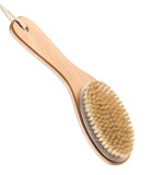 Natural Boar Bristle Body Brush with Contoured Wooden Handle Use regularly for smoother and glowing skin.