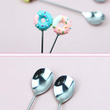 4 Pack Stirring Spoons Cute Doughnut Coffee Spoon Stainless Steel Little Teaspoons Mini Donut Dessert Ice Cream Tea Sugar Stirrers In Australia - Darrahopens