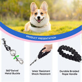 Heavy Duty Dog Leashes Metal Pet Chain Lead with Soft Rope Handle for Medium Large Dogs L-170 * 0.5cm single rope In Australia - Darrahopens