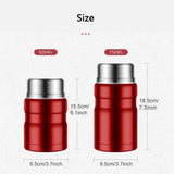 Red Thermoses 500ml/750ml Stainless Steel Thermoses Portable Vacuum Insulated Soup Container Thermoses Lunch Box (Color : Red ) In Australia - Darrahopens