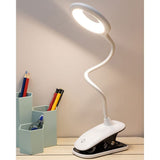 Clip On Dimmable Desk Lamp for Bed Headboard,  Modes Desk Light Clamp Lamp, 360° Flexible Gooseneck Light Touch Control Reading