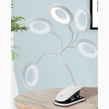 Clip On Dimmable Desk Lamp for Bed Headboard,  Modes Desk Light Clamp Lamp, 360° Flexible Gooseneck Light Touch Control Reading