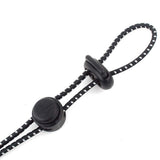 2Pcs Black Backpack Hiking Pole Ropes Adjustable Elastic Rope Lanyard Fixing Buckle Holder for Outdoor Hiking Walking Trekking