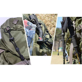 2Pcs Black Backpack Hiking Pole Ropes Adjustable Elastic Rope Lanyard Fixing Buckle Holder for Outdoor Hiking Walking Trekking