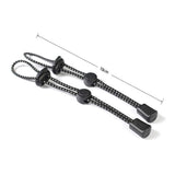 2Pcs Black Backpack Hiking Pole Ropes Adjustable Elastic Rope Lanyard Fixing Buckle Holder for Outdoor Hiking Walking Trekking