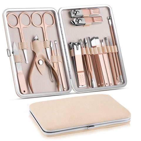 18 in 1 Stainless Steel Professional Manicure & Pedicure Kit for Women Includes Scissors Nail Cutte In Australia - Darrahopens