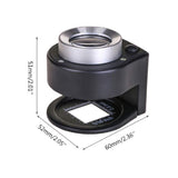 Handheld Microscope Magnifying Glass Jewelers Loupe with Light, Magnifier Portable Folding Scale Eye Loop for Textile Optical