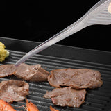 2 Pieces Stainless Steel Grill Tongs for Korean and Japanese BBQ Clean & Convenient Use,Non-Slip Serrated Tips,Ideal for Cooking