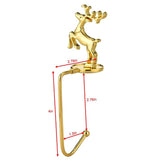 Pack of 4, Christmas Stocking Holder Stocking Hanger Fireplace Hook Hanger for Christmas Decoration (Style 4pcs Gold) In Australia - Darrahopens