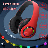 Stereo Gaming Headset Foldable Over Ear Headphones with Mic, LED Light, Bass Surround, Soft Memory Earmuffs (Red/Black) In Australia - Darrahopens