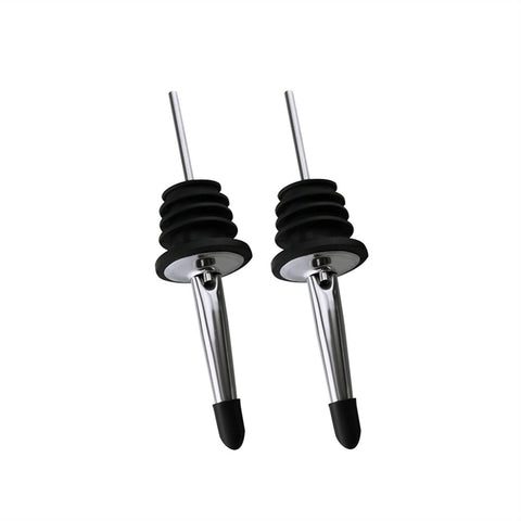 Liquor Pourer Speed Pourer 2Pcs/Set Wine Pourer Stainless Steel Wine Bottle Stopper with Cap Alcohol Liquor Spouts Bottle