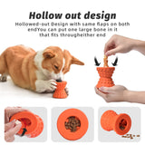 Dispensing Puppy Toys - Dog Bones for Chewers Super Dog Toys Tough Chew for Dogs Toy Bone, Natural Rubber Leaked Dumbbells…