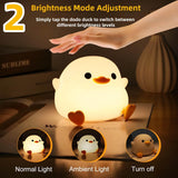 Cute Duck Lamp, Rechargeable Dimmable Nightlight, Silicone LED Bedside Lamp Nursery Nightlight with 20 Minutes Timer and Touch In Australia - Darrahopens
