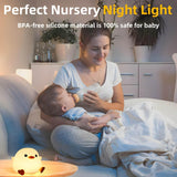 Cute Duck Lamp, Rechargeable Dimmable Nightlight, Silicone LED Bedside Lamp Nursery Nightlight with 20 Minutes Timer and Touch In Australia - Darrahopens