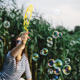 Bubble Wands Set, Kids Outdoor Giant Bubbles Wand Large Bubbles Maker Toys for Boys Girls with Tray Bubble Sticks
