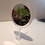 1X & 10X Magnifying Double Side Hand Makeup Mirror with Stand, Handheld Vanity Mirror, Clear HANDHELD AND TABLETOP DESIGN