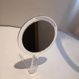 1X & 10X Magnifying Double Side Hand Makeup Mirror with Stand, Handheld Vanity Mirror, Clear HANDHELD AND TABLETOP DESIGN