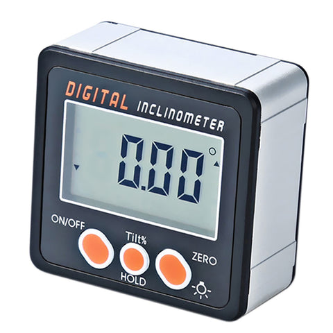 Digital Inclinometer,Digital Inclinometer 0-360°Electronic Protractor Aluminum Alloy Shell Digital Box Angle Gauge Meter Magnets