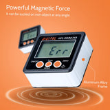 Digital Inclinometer,Digital Inclinometer 0-360°Electronic Protractor Aluminum Alloy Shell Digital Box Angle Gauge Meter Magnets