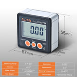 Digital Inclinometer,Digital Inclinometer 0-360°Electronic Protractor Aluminum Alloy Shell Digital Box Angle Gauge Meter Magnets