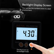 Digital Inclinometer,Digital Inclinometer 0-360°Electronic Protractor Aluminum Alloy Shell Digital Box Angle Gauge Meter Magnets