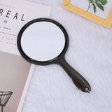 Hand Mirror, Double-Sided Handheld Mirror 1X/2X Magnifying Mirror with Handle, Pack of 1 (Transparent Black)