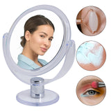 Double Sided Free Standing Swivel Vanity Mirror, Regular & 3X’s Magnification, Make-up & Shaving Use, Tabletop, Rubberized, Clear