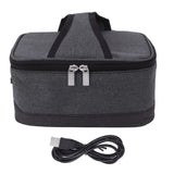 Portable Oven, Electric Lunch Box Food Heater USB Constant Heating Insulation Bag Heated Lunch Box Bag(Gray) In Australia - Darrahopens