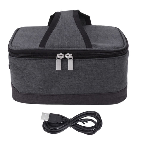 Portable Oven, Electric Lunch Box Food Heater USB Constant Heating Insulation Bag Heated Lunch Box Bag(Gray) In Australia - Darrahopens
