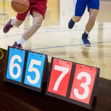 Sports Scoreboard 2pcs Score Board Numbers Portable Flip Digital Scoreboard Red&Blue for Baseball Football Volleyball Basketball In Australia - Darrahopens