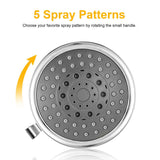 High Pressure Shower Head - 4 Inches Rain Showerhead - 5 Spray Settings - Luxury Modern Chrome Look - Perfect Adjustable In Australia - Darrahopens