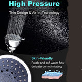 High Pressure Shower Head - 4 Inches Rain Showerhead - 5 Spray Settings - Luxury Modern Chrome Look - Perfect Adjustable In Australia - Darrahopens