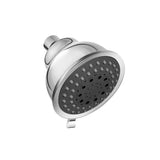 High Pressure Shower Head - 4 Inches Rain Showerhead - 5 Spray Settings - Luxury Modern Chrome Look - Perfect Adjustable