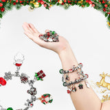 Christmas Advent Calendar Bracelets, 24 Days Xmas Countdown Calendar with 2pcs DIY Charm Bracelets Kits,Gifts for Girls Teens