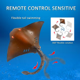 Remote Control Shark Stingray Toys,  Water Toys Pool Toys for Kids, High Simulation Stingray Boat Fish Swimming Pool Bathroom