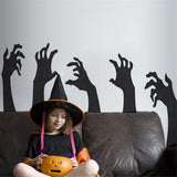 Halloween Wall Sticker Horrible Halloween Ghost Hand Wall Decal Removable Shadowy Figure Glass Window Wall Stickers Decor In Australia - Darrahopens