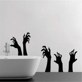 Halloween Wall Sticker Horrible Halloween Ghost Hand Wall Decal Removable Shadowy Figure Glass Window Wall Stickers Decor In Australia - Darrahopens
