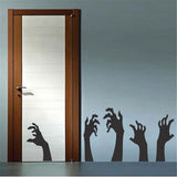 Halloween Wall Sticker Horrible Halloween Ghost Hand Wall Decal Removable Shadowy Figure Glass Window Wall Stickers Decor