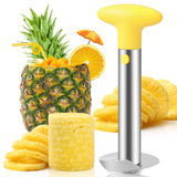 Premium Pineapple Corer and Slicer Tool - Sharp Pineapple Cutter with Serrated Tips - Easy to Use and Clean - Stainless (Yellow) In Australia - Darrahopens