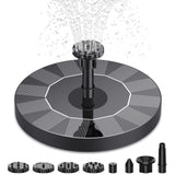 Solar Bird Bath Fountain Pump, Solar Fountain Pump for Bird Bath with 6 Nozzles, 6.5" Solar Powered Water Fountain Pump