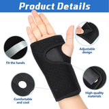 2 Pieces Carpal Tunnel Wrist Braces for Night Wrist Sleep Support Brace Wrist Splint Stabilizer and Hand (Breathable Style, Black) In Australia - Darrahopens