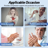 2 Pieces Carpal Tunnel Wrist Braces for Night Wrist Sleep Support Brace Wrist Splint Stabilizer and Hand (Breathable Style, Black)